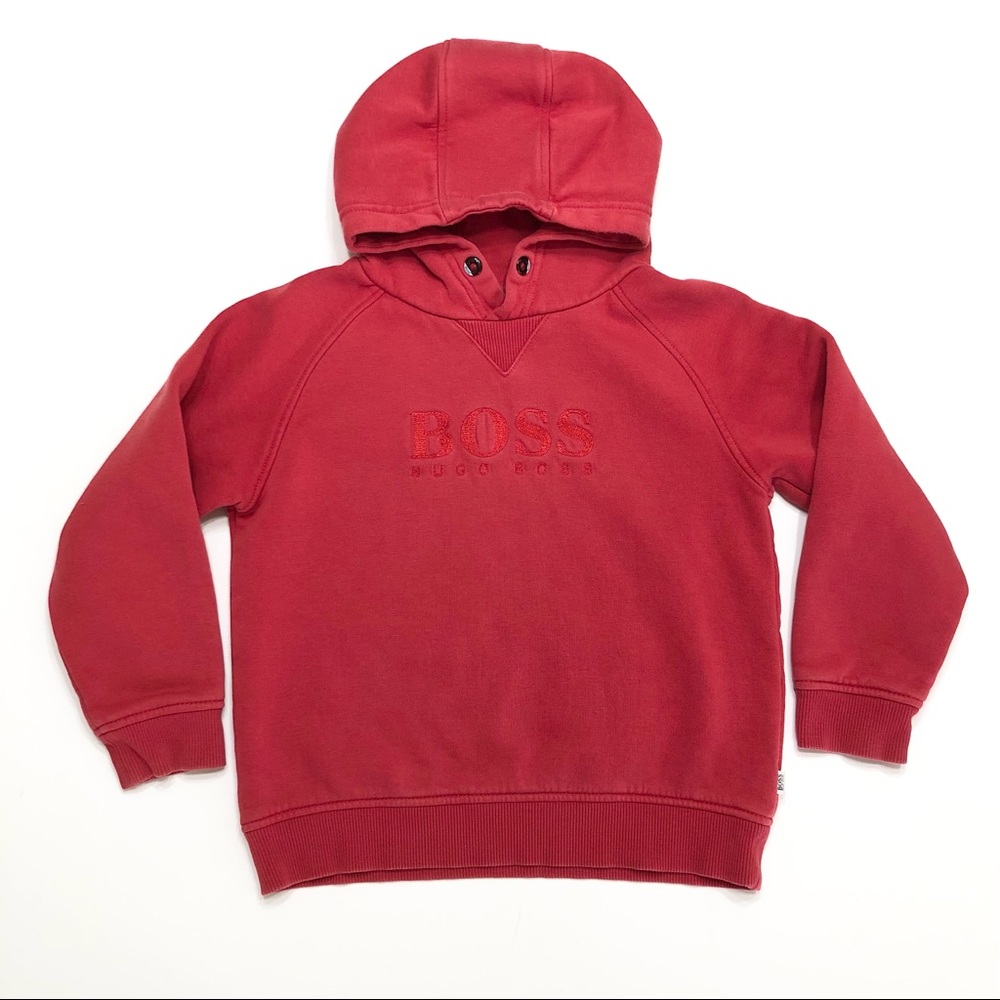 BOSS Hugo Boss Red Hoodie/Sweatshirt • 4/5 Yrs